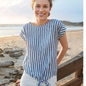 LL Bean Women's Signature Short-Sleeve Linen Top